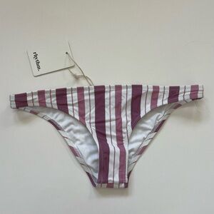 Rhythm Swimwear Purple and White Striped Bikini Bottom